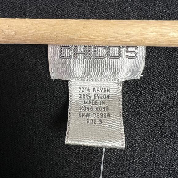 Chico's Zen Karma SL Knit Black Scoop Neck Tank Top Size 3 (XL) NWT - Picture 3 of 6